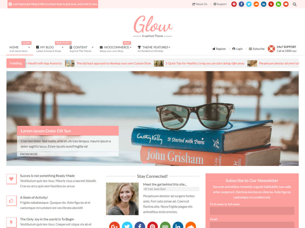 Thème WordPress "Unos Glow" - Studio B&B